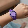 Stone Dial Rubber Strap Women's Watch