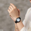 Round Leaf Dial Rubber Strap Women's Watch