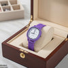 Round Flower Rubber Strap Women's Watch