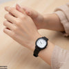 Round Flower Rubber Strap Women's Watch