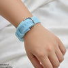 Round Flower Rubber Strap Women's Watch