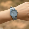 Round Flower Rubber Strap Women's Watch