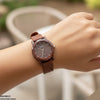 Round Flower Rubber Strap Women's Watch