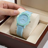 Round Flower Rubber Strap Women's Watch