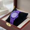 Round Flower Rubber Strap Women's Watch