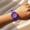 Round Leaf Dial Rubber Strap Women's Watch