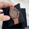 Round Leaf Dial Rubber Strap Women's Watch