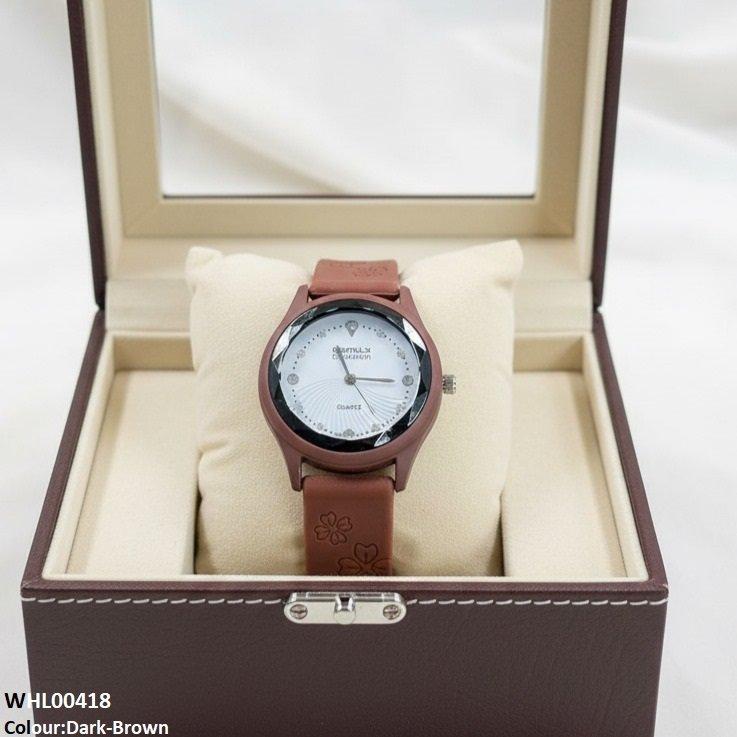 Flower Rubber Strap Women's Watch