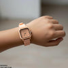 Square Mini Box Dial Rubber Strap Women's Watch