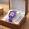 Square Mini Box Dial Rubber Strap Women's Watch