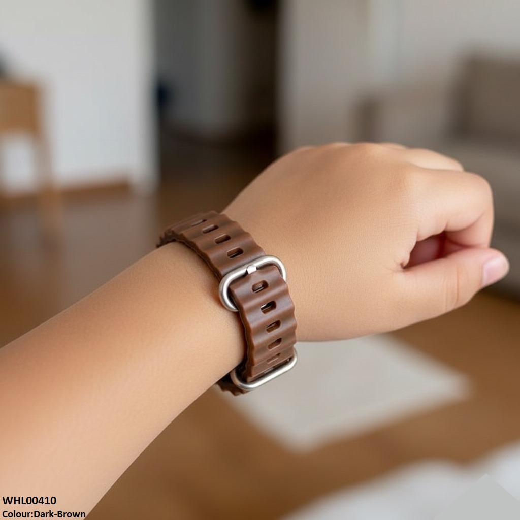 Square Mini Box Dial Rubber Strap Women's Watch