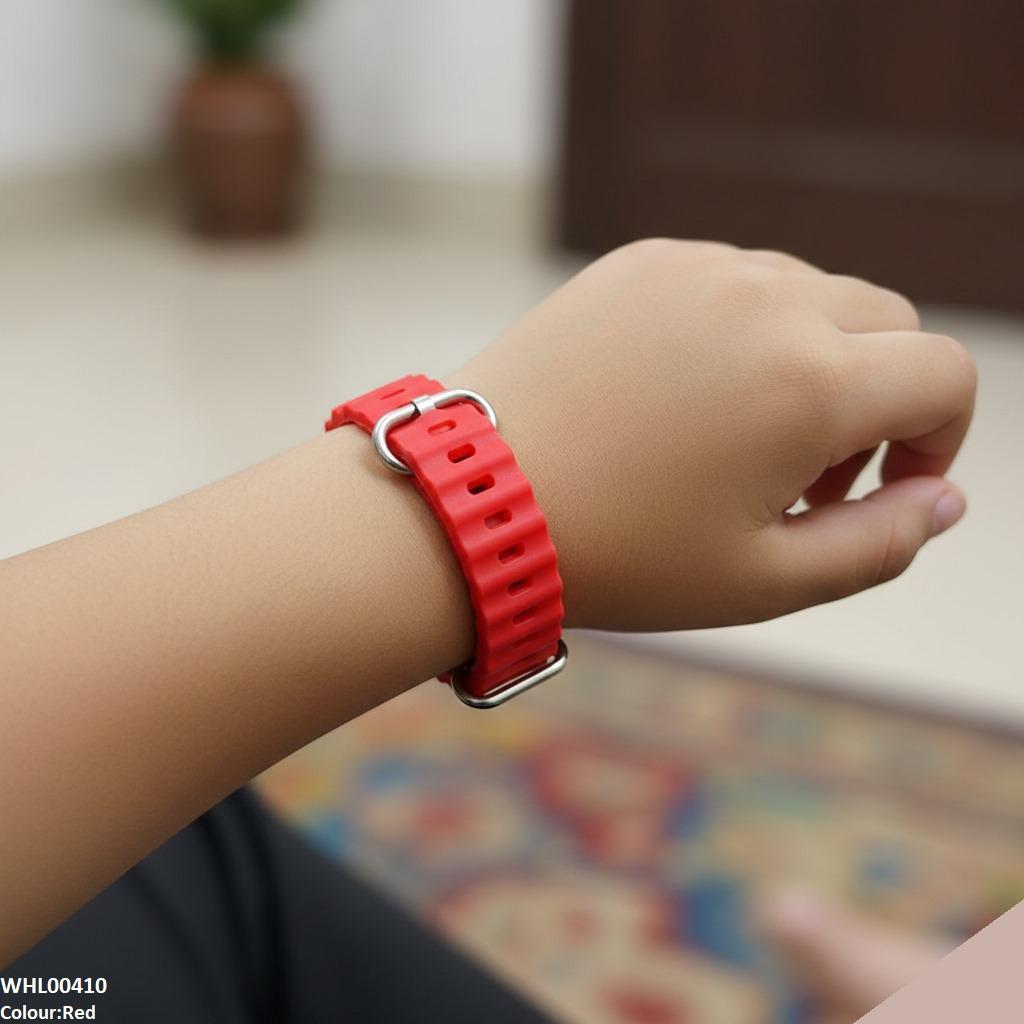 Square Mini Box Dial Rubber Strap Women's Watch