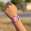 Square Mini Box Dial Rubber Strap Women's Watch