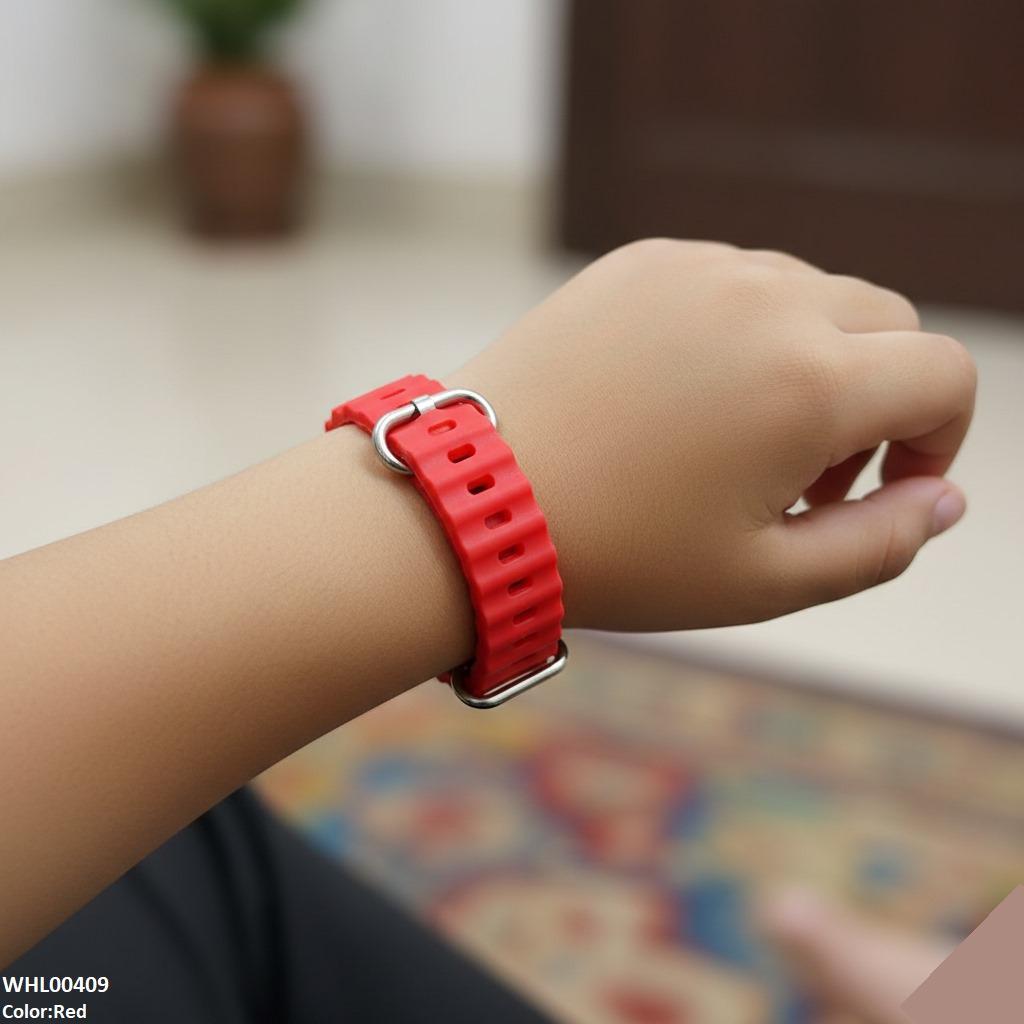 Mini Square Dial Rubber Strap Women's Watch