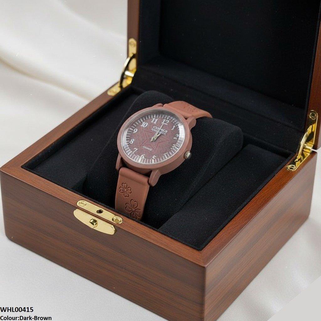 Star Dial Rubber Strap Women's Watch