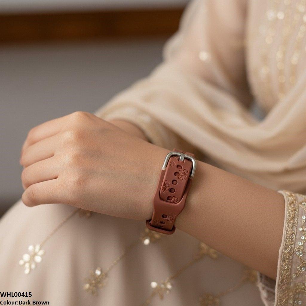 Star Dial Rubber Strap Women's Watch