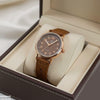 Round Leather Strap Women's Watch