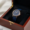 Round Leather Strap Women's Watch