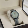 Round Black Bezel Numbering Dial Leather Strap Women's Watch
