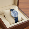 Round Grey Bezel Leather Strap Women's Watch
