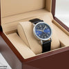 Round Grey Bezel Leather Strap Women's Watch