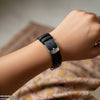 Round Grey Bezel Leather Strap Women's Watch