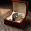 Silver Bezel Magnetic Rubber Strap Women's Watch
