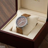 Silver Bezel Magnetic Rubber Strap Women's Watch