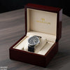Silver Bezel Magnetic Rubber Strap Women's Watch