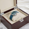 Round Grey Bezel Magnetic Rubber Strap Women's Watch
