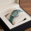 Round Grey Bezel Magnetic Rubber Strap Women's Watch