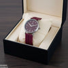 Round Grey Bezel Magnetic Rubber Strap Women's Watch