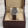Round Grey Bezel Magnetic Rubber Strap Women's Watch