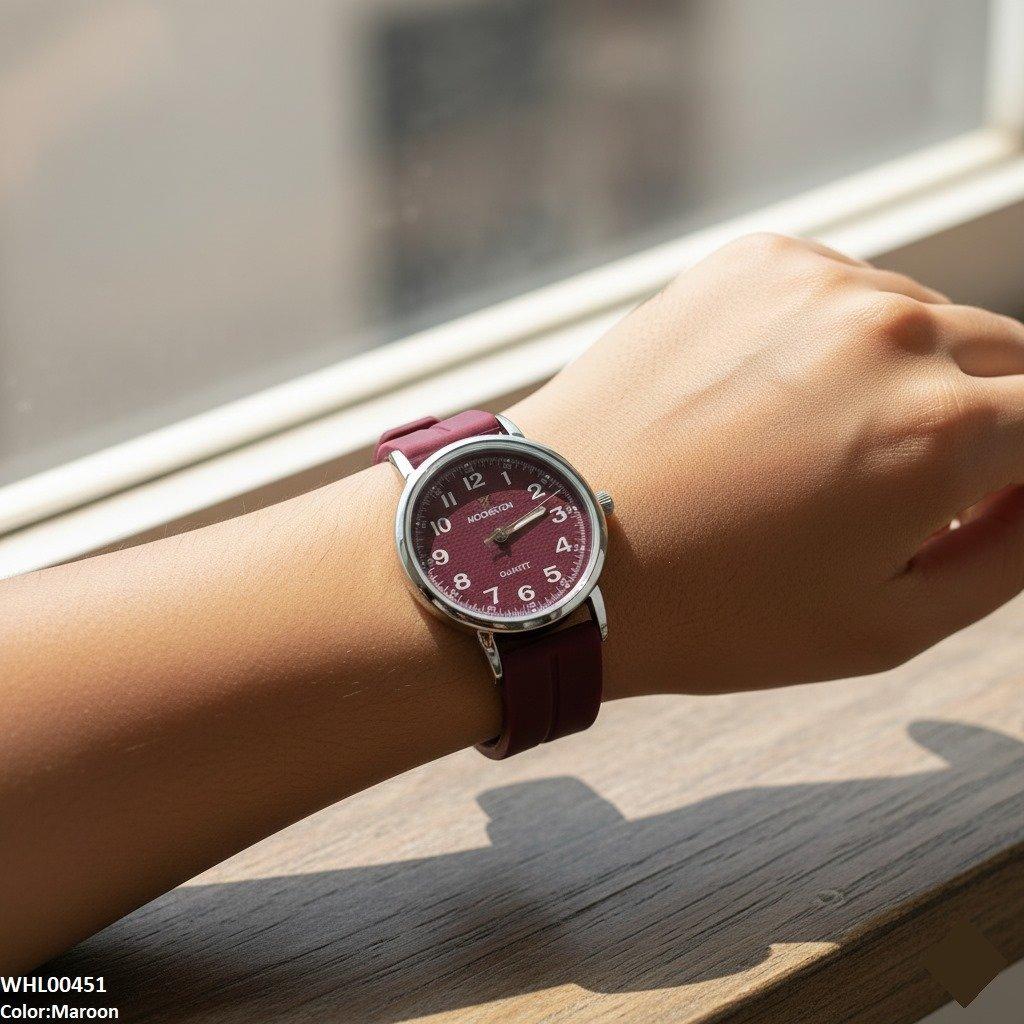 Number's Dial Magnetic Rubber Strap Women's Watch