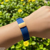 Golden Nubmer's Dial Magnetic Rubber Strap Women's Watch