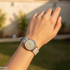 Golden Nubmer's Dial Magnetic Rubber Strap Women's Watch