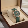 Golden Nubmer's Dial Magnetic Rubber Strap Women's Watch