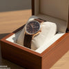 Golden Nubmer's Dial Magnetic Rubber Strap Women's Watch