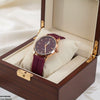 Round Magnetic Rubber Strap Women's Watch