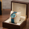 Round Magnetic Rubber Strap Women's Watch
