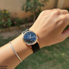 Round Magnetic Rubber Strap Women's Watch