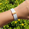 Round Magnetic Rubber Strap Women's Watch