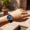 Round Magnetic Rubber Strap Women's Watch