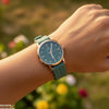 Round Magnetic Rubber Strap Women's Watch