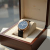Round Lining Dial Leather Strap Women's Watch