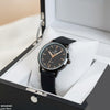 Round Black Bezel Magnetic Rubber Strap Women's Watch