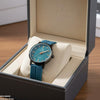 Round Black Bezel Magnetic Rubber Strap Women's Watch