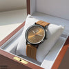 Round Black Bezel Magnetic Rubber Strap Women's Watch