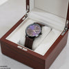 Round Black Bezel Magnetic Rubber Strap Women's Watch