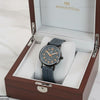 Round Black Bezel Magnetic Rubber Strap Women's Watch